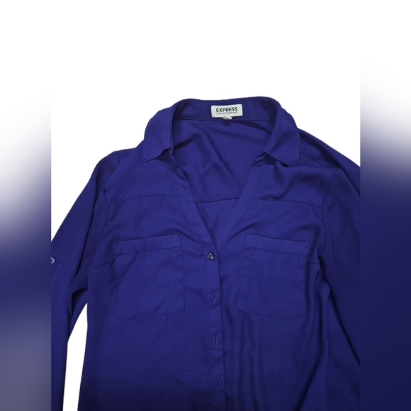 NWOT Express Portofino Shirt Purple - Picture 4 of 4